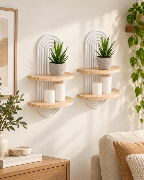 Estantería Flotante de Pared Blanca – Diseño Moderno y Minimalista