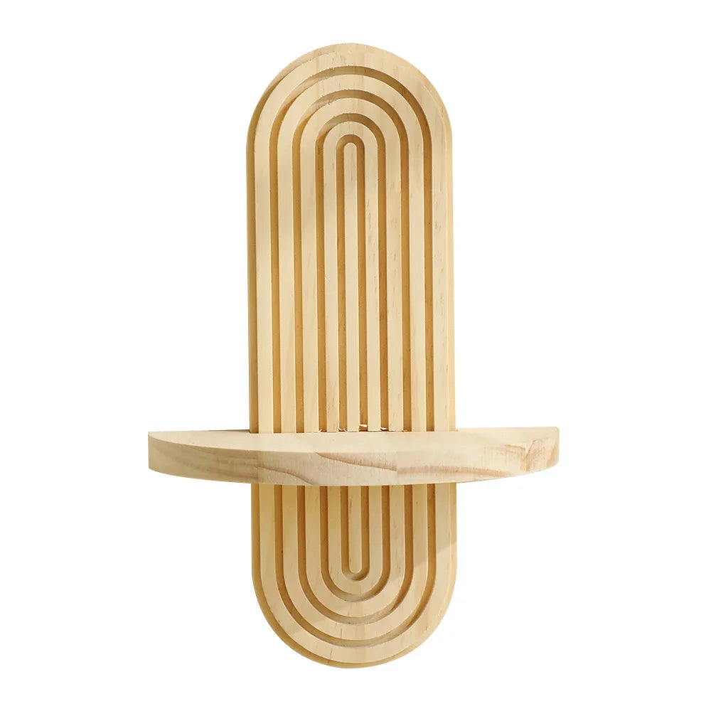1/2 Estantería Flotante Minimalista de Pared – Diseño Arqueado Moderno