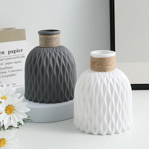1PC Jarrón Decorativo Nórdico Texturizado – Diseño Moderno y Minimalista